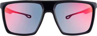 Carrera Blue Shaded Red Square Mens Sunglasses CARRERA 4019/S 0807/YB 58