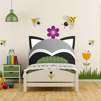 OEM Cabecero Cama Pvc Decorativo Econ&oacute;mico Dise&ntilde;o Infantil Orejas De Mapache 100 X 100 Cm