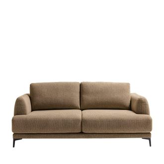 DRAWER Sof&aacute; de 3 plazas de tela - Caramelo