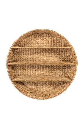 Happimess Annulus 3-Shelf Circular Handwoven Hyacinth Wall Rack in Light Brown at Nordstrom