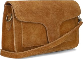 Notre-V Margot Suede - Dames - Schoudertassen - Bruin - ONE Size - Su&egrave;de - Tassen