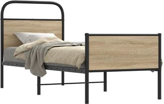 vidaXL Giroletto senza Materasso Rovere Sonoma 75x190 cm in Truciolato - Vidaxl