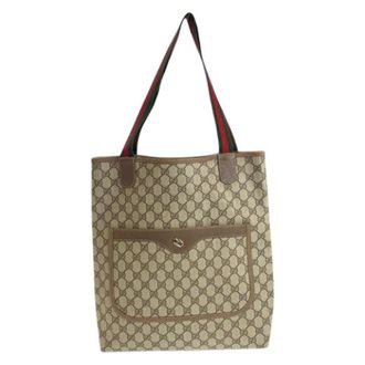 Gucci Pre-owned Tote Bags, female, Brown, Size: ONE SIZE Pre-owned GG Supreme Canvas 2way Tote Bag