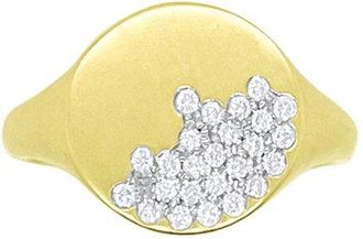 Meira T 14K 0.17 Ct. Tw. Diamond Signet Ring