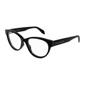 Alexander McQueen Ladies Black Cat Eye Eyeglass Frames AM0359O 001