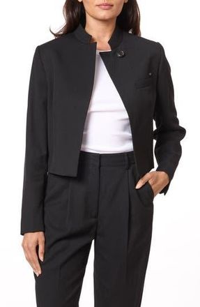 Scotch & Soda Tailored Crop Jacket in Evening Black at Nordstrom Rack, Size Medium