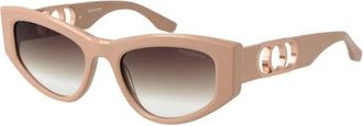 Trussardi Sunglasses, female, Beige, Size: ONE SIZE Acetate Square Frame Sunglasses