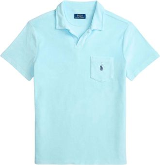 Ralph Lauren Tops, Heren, Blauw, L, Katoen, Terry Polo Shirt