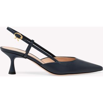 Gianvito Rossi Ascent 55 Slingback in Blue Calf at Nordstrom, Size 34.5