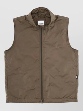 Aspesi vernes vest sleeveless regular fit high collar