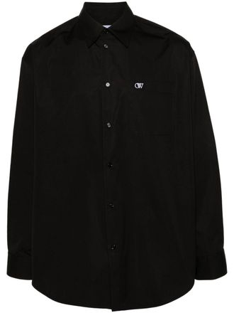Off-white Camicia con ricamo - Nero