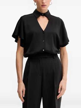 Karl Lagerfeld Uitgesneden blouse - Zwart