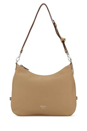Prada Beige Fold Large Shoulder Bag
