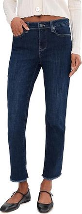 NYDJ Sheri Fray Hem Ankle Jeans Womens Clothing Louvre Sapphire : 16 27, Cotton/Denim/Elastane