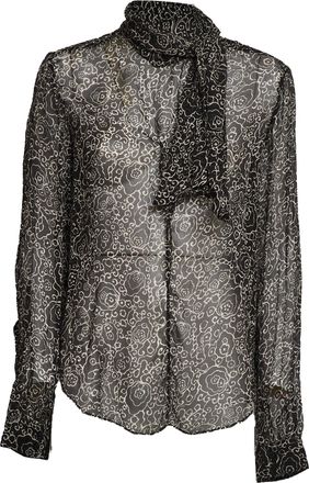 Isabel Marant Leona Printed Sheer Chiffon Blouse
