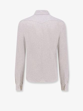 Brunello Cucinelli Mens Shirt Leisure-Fit Cotton Grey
