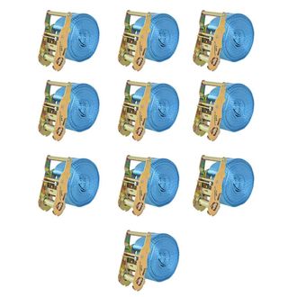 vidaXL Vidaxl - Correas De Sujeci&oacute;n De Trinquete 10 Uds 2t 6mx38mm Azul