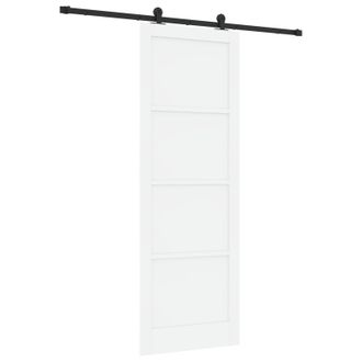 vidaXL Puerta Corredera Blanco Y Negro 83 X 232 Cm Vidaxl
