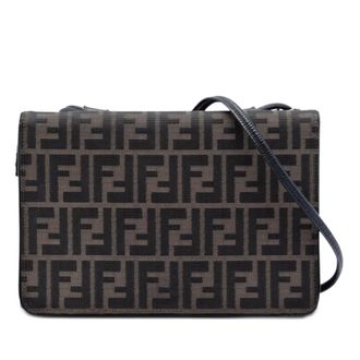 Fendi Pre-owned Fendi Zucca Canvas and Leather Crossbody Ladies WQVUGF98004UTCYU
