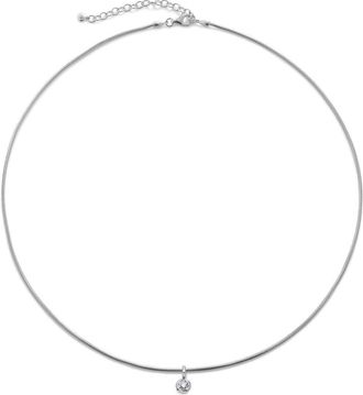 Monica Vinader Solitaire Lab Grown Diamond Pendant Snake Chain Necklace in Sterling Silver /Lab Dia at Nordstrom