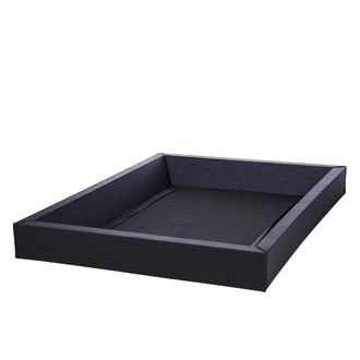 Beliani Beliani - Bastidor De Espuma Estructura Cama De Agua Doble Dormitorio Negro 140 X 200 X 20 Cm Simple