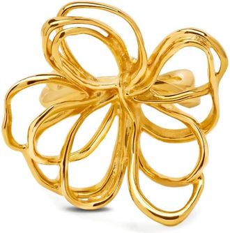 Oscar De La Renta Anello con fiore - Oro