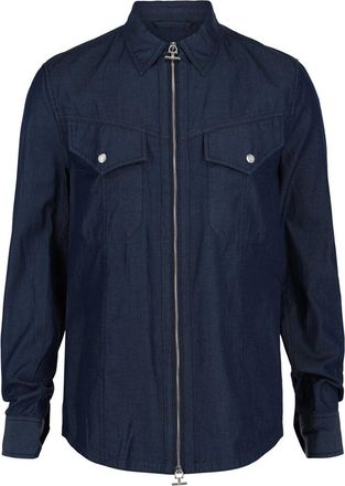 Ferragamo Denim Zipper Shirt