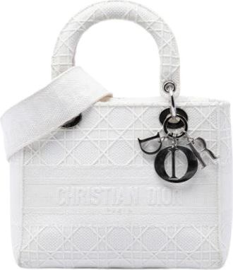 Dior Pre-owned Lady D-Lite - Dames - Vintage Handtas - Wit - ONE Size - Vintage