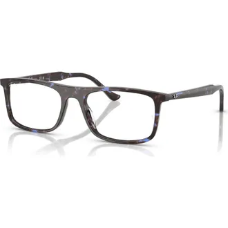 Ray-Ban 53mm Rectangle optical glasses in Blue at Nordstrom
