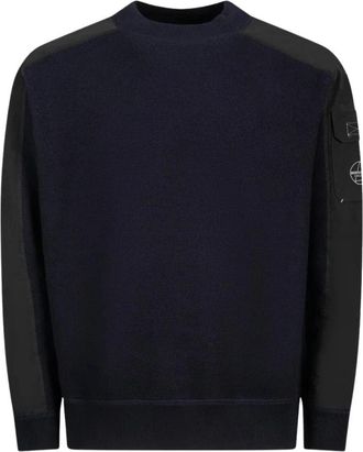 Murphy & Nye Ensign Sweater - Heren - Ronde hals truien - Blauw - S - Wol - Truien & Vesten