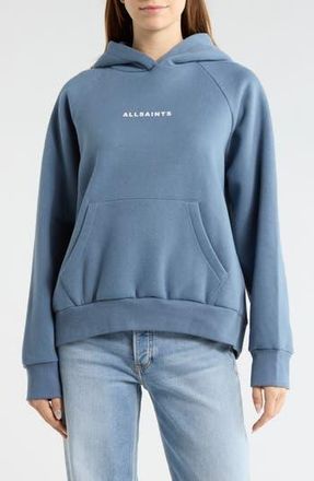 AllSaints Tour Talon Logo Graphic Hoodie in Flint Stone Blue at Nordstrom Rack, Size X-Small
