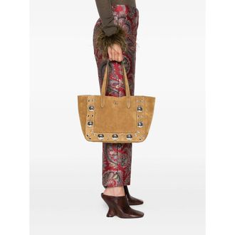 Valentino Garavani Studded Suede Tote Bag - Beige