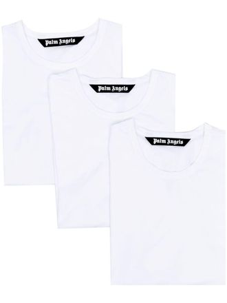 Palm Angels Mens Essentials Tee Tri-Pack White - Size X-Small