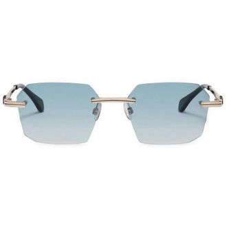 Palm Angels Mens Accessories Quartz Rectangle Sunglasses in Black/Dark Grey - One Size