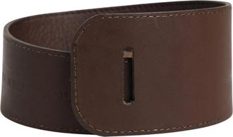 Gianfranco Ferre Gevlochten Riem - Dames - Riemen - Bruin - ONE Size - Leer - Accessoires