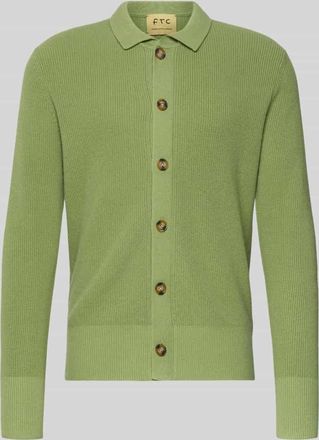 FTC Regular Fit Strickjacke mit Kaschmir-Anteil in Gruen, Gr&ouml;&szlig;e 48