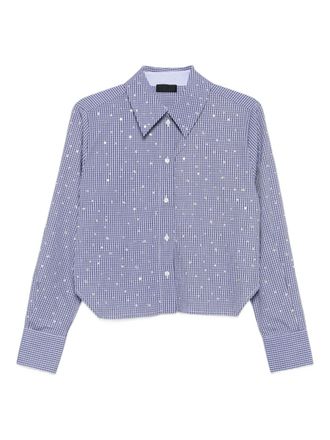 Liu Jo checked embellished shirt - Blue