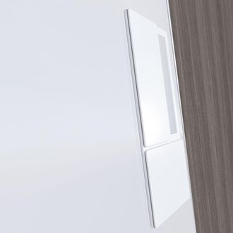 AGB Wave Puerta Corredera Ba&ntilde;o Blanco Opaco - Agb Wave - Juego De Manillas Para Puertas Correderas