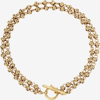 Gas Bijoux Doppelte goldene Halskette Atik