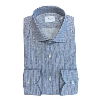 Xacus Updated overhemd met Franse kraag - Heren - Casual Overhemden - Blauw - 2XL - Leer - Overhemden