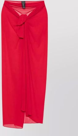 Fisico tulle midi sarong skirt draped knot