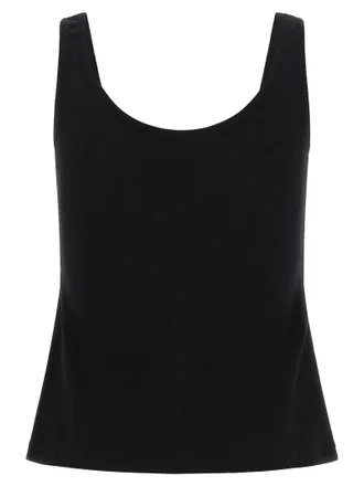 Off-white Logo-Embroidered Ribbed Cotton Tank Top - Black