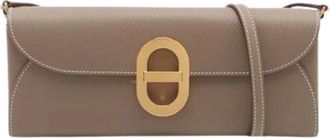 Herm&egrave;s Pre-owned Chaine d Ancre To Go Wallet - Dames - Vintage Schoudertas - Bruin - ONE Size - Leer - Vintage