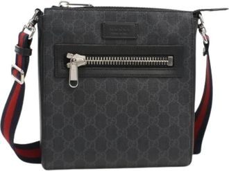 Gucci Pre-owned Vintage Messenger Bag - Heren - Vintage Schoudertas - Zwart - ONE Size - Vintage