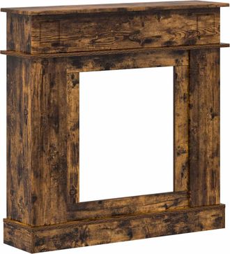 vidaXL Marco De Chimenea Roble Ahumado 102 X 26 X 100 Cm Vidaxl