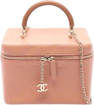 Chanel Pre-owned Matelasse Leren Schoudertas - Dames - Vintage Handtas - Roze - ONE Size - Leer - Vintage