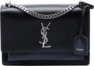 Saint Laurent Pre-owned The Sunset Shoulder Bag - Dames - Vintage Schoudertas - Zwart - ONE Size - Leer - Vintage