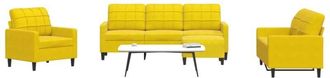 vidaXL Vidaxl - Juego De Sof&aacute;s Con Cojines 4 Piezas Terciopelo Amarillo