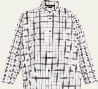 Eskandar A-Line Plaid Cotton Shirt