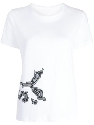 Yohji Yamamoto T-shirt con stampa grafica - Bianco